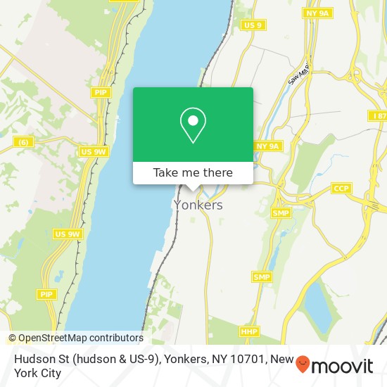 Mapa de Hudson St (hudson & US-9), Yonkers, NY 10701