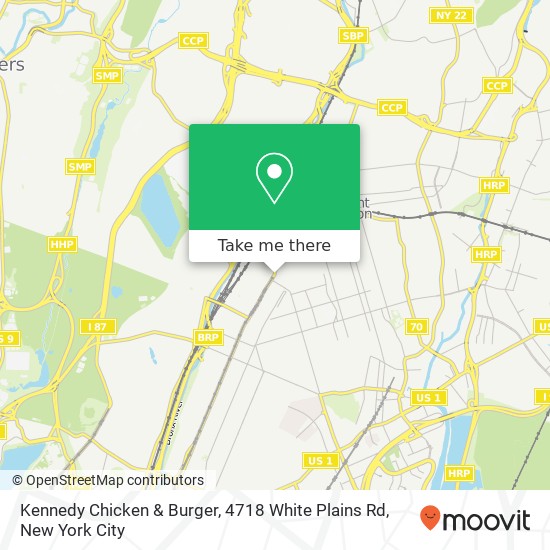 Mapa de Kennedy Chicken & Burger, 4718 White Plains Rd