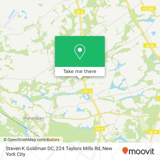 Steven K Goldman DC, 224 Taylors Mills Rd map