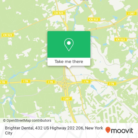 Brighter Dental, 432 US Highway 202 206 map