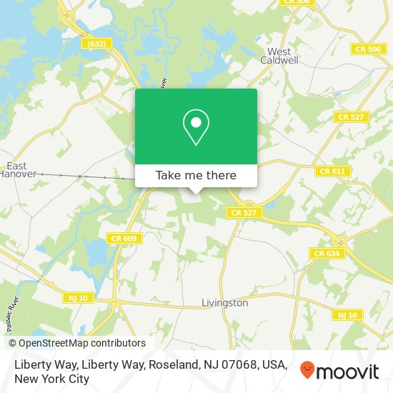 Liberty Way, Liberty Way, Roseland, NJ 07068, USA map