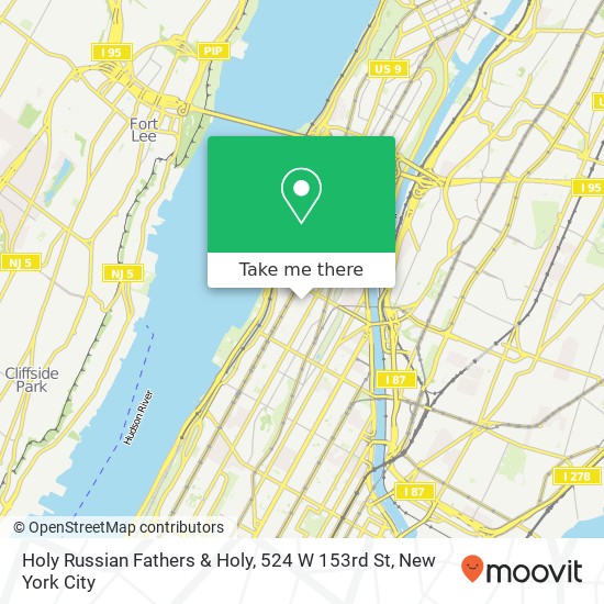 Mapa de Holy Russian Fathers & Holy, 524 W 153rd St