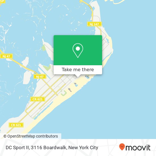 DC Sport II, 3116 Boardwalk map