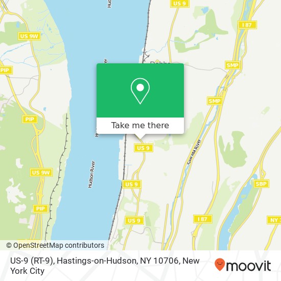 Mapa de US-9 (RT-9), Hastings-on-Hudson, NY 10706