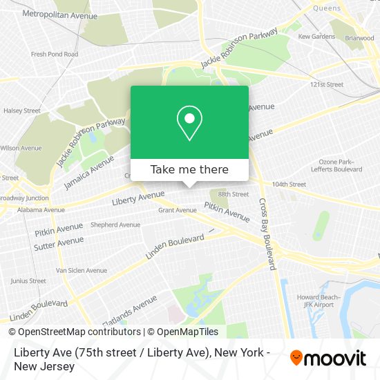 Mapa de Liberty Ave (75th street / Liberty Ave)