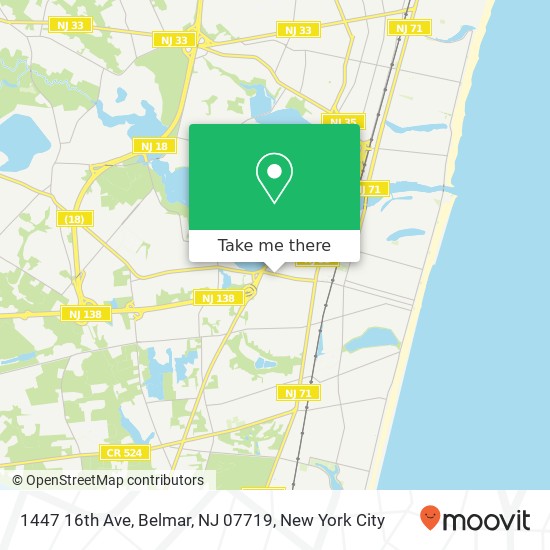 Mapa de 1447 16th Ave, Belmar, NJ 07719