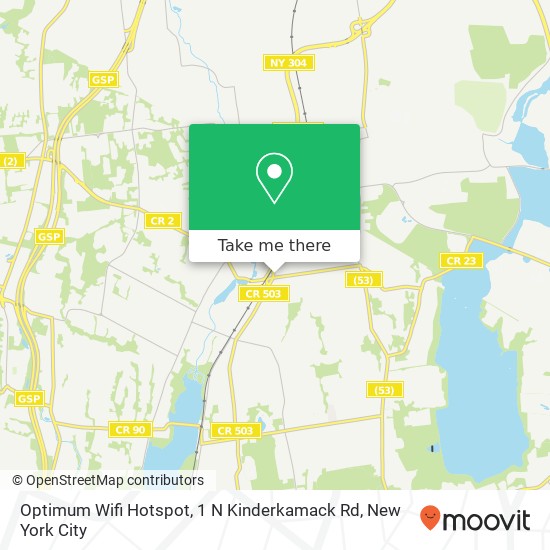 Mapa de Optimum Wifi Hotspot, 1 N Kinderkamack Rd