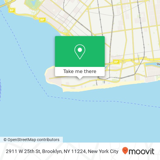 Mapa de 2911 W 25th St, Brooklyn, NY 11224