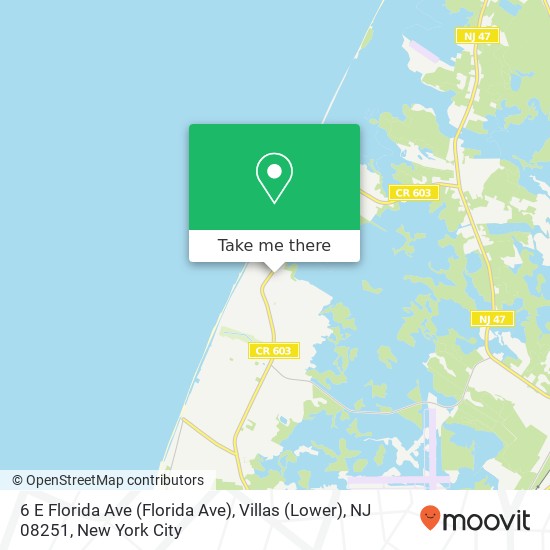 6 E Florida Ave (Florida Ave), Villas (Lower), NJ 08251 map