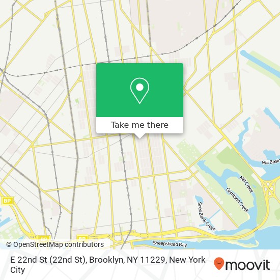 E 22nd St (22nd St), Brooklyn, NY 11229 map