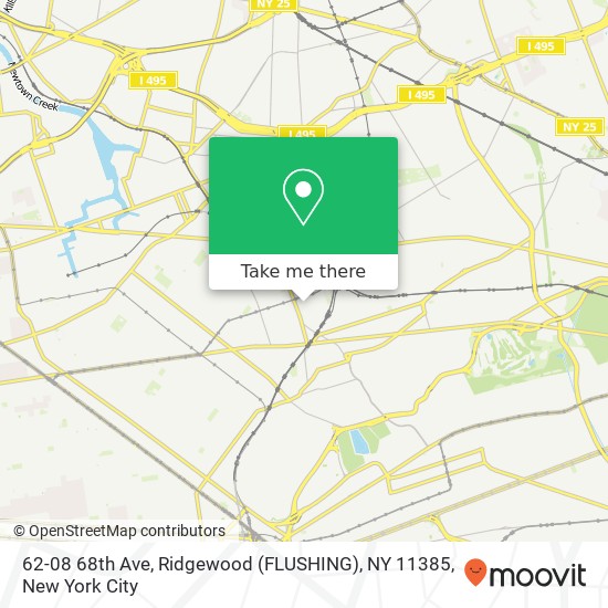 62-08 68th Ave, Ridgewood (FLUSHING), NY 11385 map