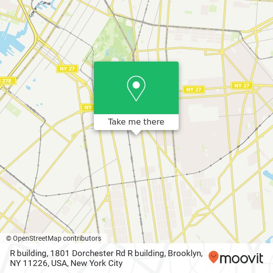 Mapa de R  building, 1801 Dorchester Rd R  building, Brooklyn, NY 11226, USA