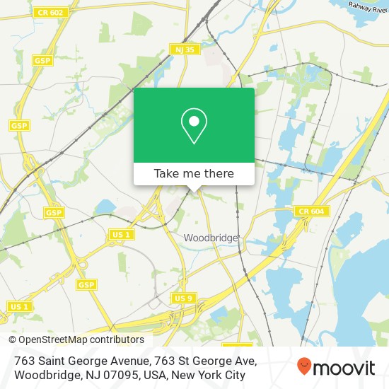 763 Saint George Avenue, 763 St George Ave, Woodbridge, NJ 07095, USA map