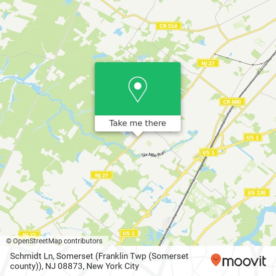 Mapa de Schmidt Ln, Somerset (Franklin Twp (Somerset county)), NJ 08873