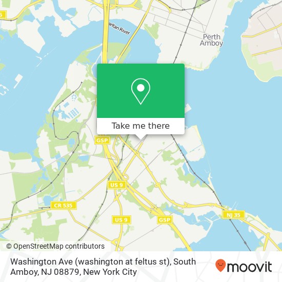 Washington Ave (washington at feltus st), South Amboy, NJ 08879 map