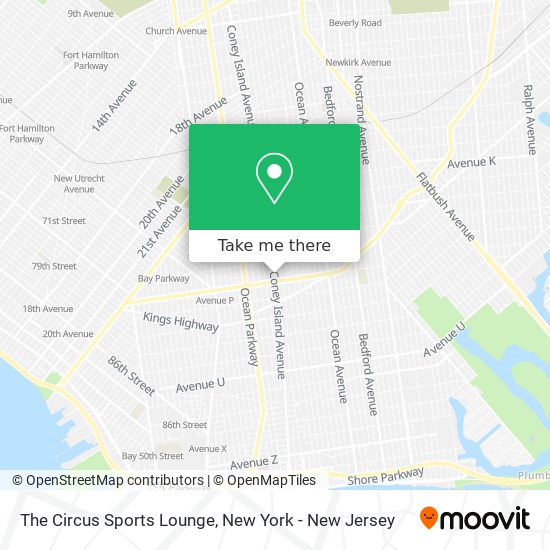 The Circus Sports Lounge map
