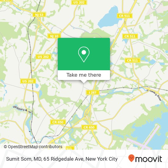 Mapa de Sumit Som, MD, 65 Ridgedale Ave