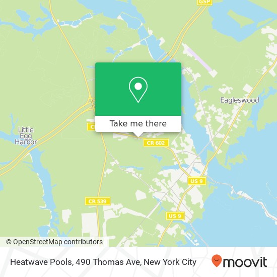 Mapa de Heatwave Pools, 490 Thomas Ave