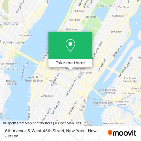 Mapa de 6th Avenue & West 45th Street