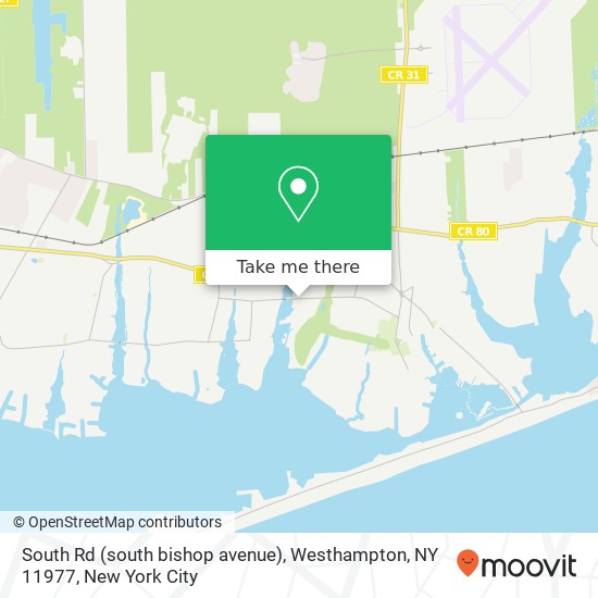 Mapa de South Rd (south bishop avenue), Westhampton, NY 11977