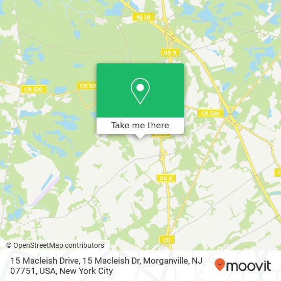 15 Macleish Drive, 15 Macleish Dr, Morganville, NJ 07751, USA map