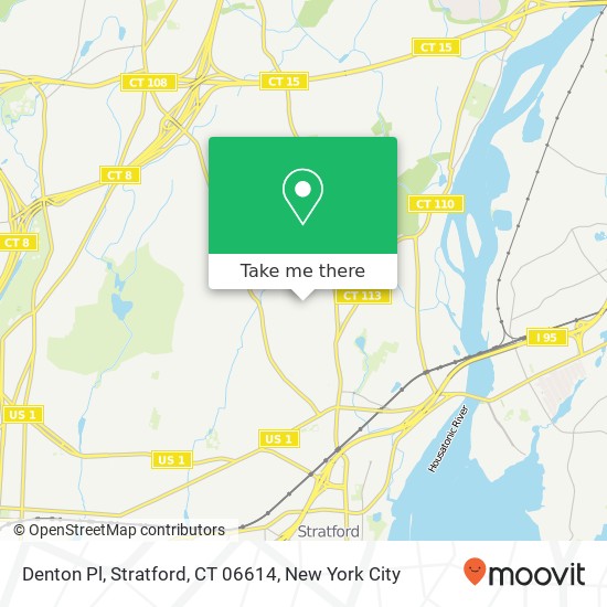 Mapa de Denton Pl, Stratford, CT 06614