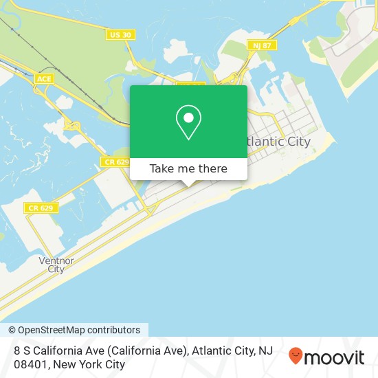 8 S California Ave (California Ave), Atlantic City, NJ 08401 map