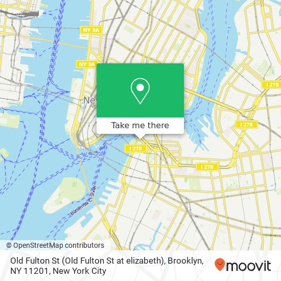 Mapa de Old Fulton St (Old Fulton St at elizabeth), Brooklyn, NY 11201