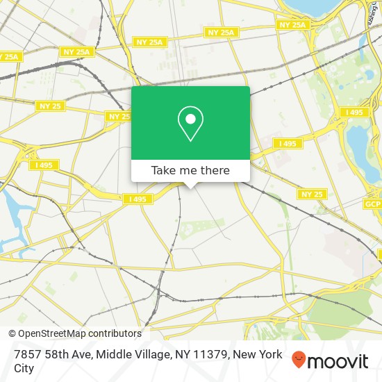 Mapa de 7857 58th Ave, Middle Village, NY 11379
