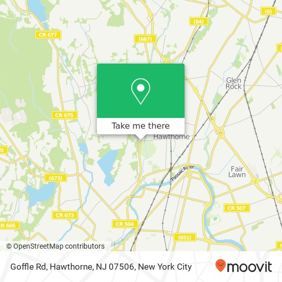 Mapa de Goffle Rd, Hawthorne, NJ 07506