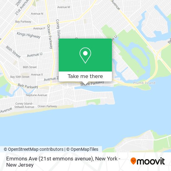 Mapa de Emmons Ave (21st emmons avenue)