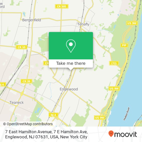 7 East Hamilton Avenue, 7 E Hamilton Ave, Englewood, NJ 07631, USA map