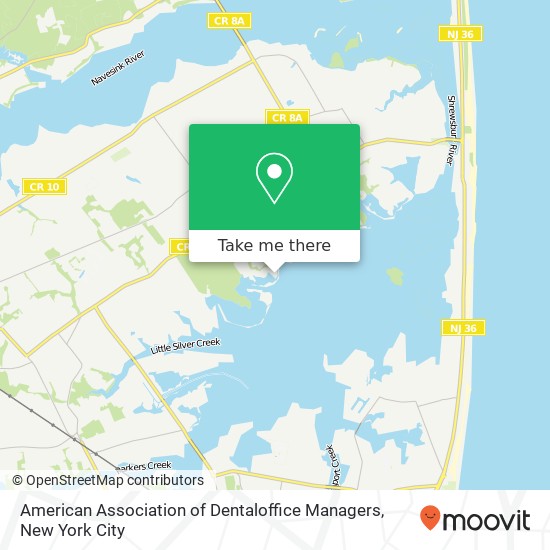 American Association of Dentaloffice Managers map