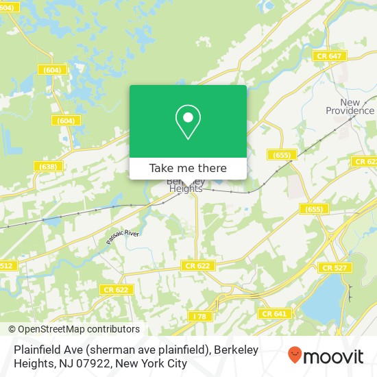 Plainfield Ave (sherman ave plainfield), Berkeley Heights, NJ 07922 map
