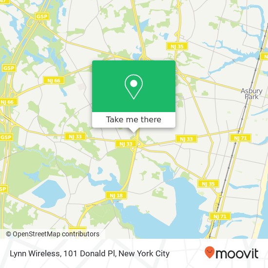 Mapa de Lynn Wireless, 101 Donald Pl