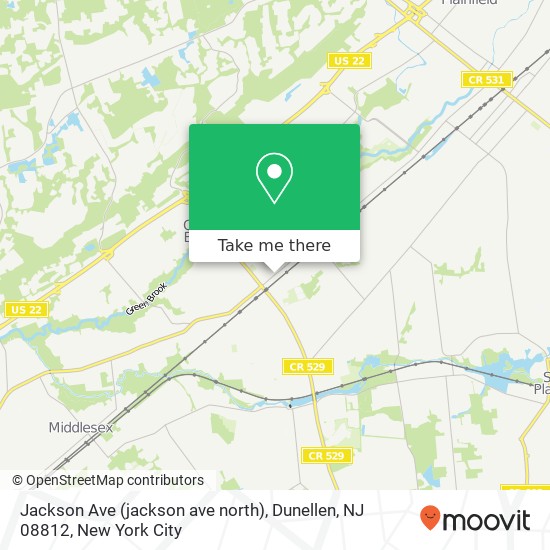 Mapa de Jackson Ave (jackson ave north), Dunellen, NJ 08812