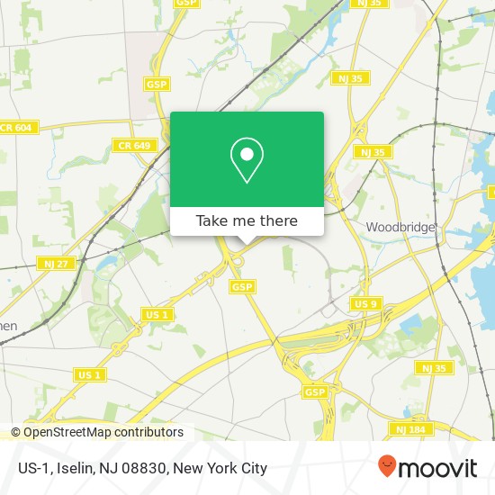 US-1, Iselin, NJ 08830 map