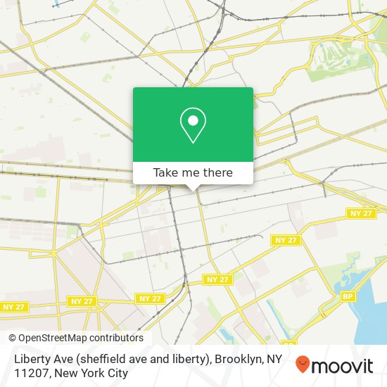 Liberty Ave (sheffield ave and liberty), Brooklyn, NY 11207 map
