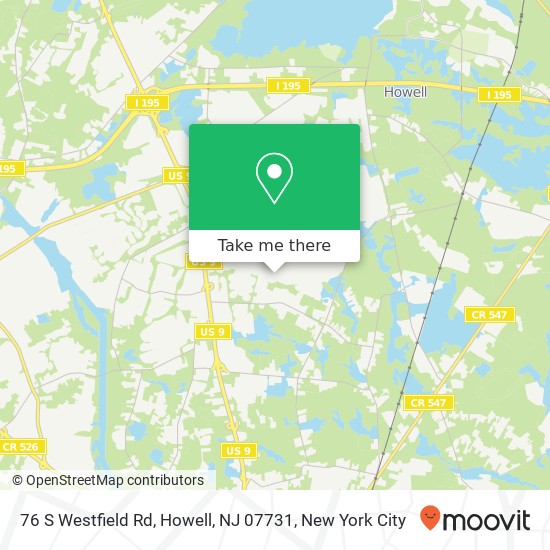 76 S Westfield Rd, Howell, NJ 07731 map