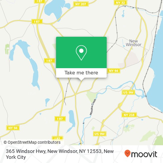 Mapa de 365 Windsor Hwy, New Windsor, NY 12553