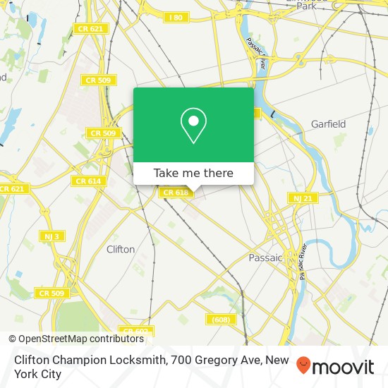 Mapa de Clifton Champion Locksmith, 700 Gregory Ave