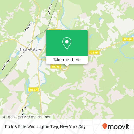 Mapa de Park & Ride-Washington Twp, Hackettstown, NJ 07840