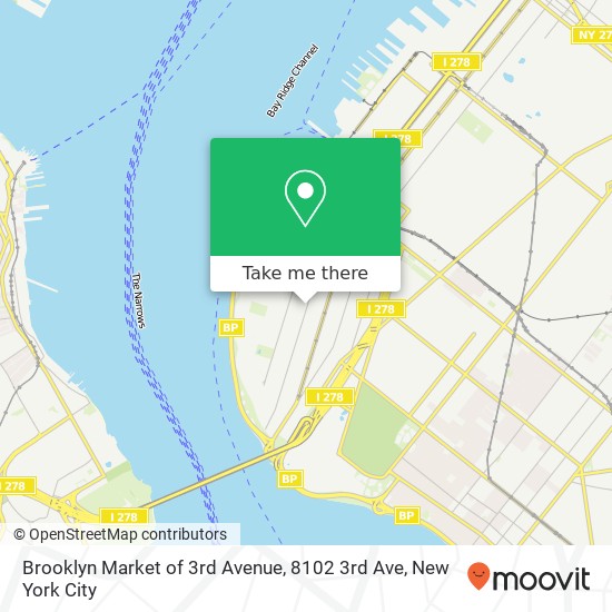 Mapa de Brooklyn Market of 3rd Avenue, 8102 3rd Ave