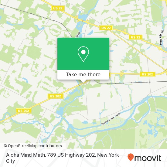 Mapa de Aloha Mind Math, 789 US Highway 202