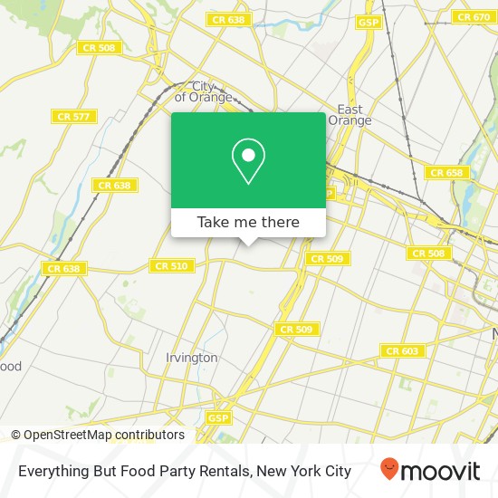 Mapa de Everything But Food Party Rentals