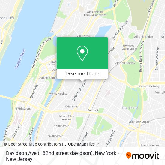 Mapa de Davidson Ave (182nd street davidson)