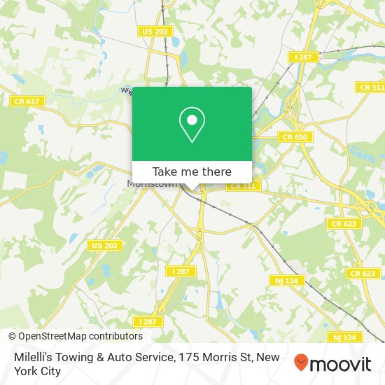 Milelli's Towing & Auto Service, 175 Morris St map
