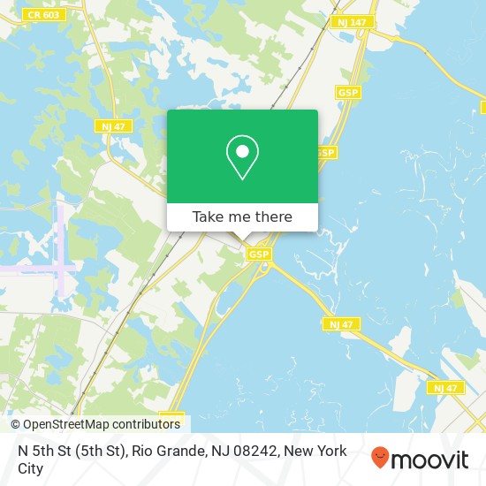 N 5th St (5th St), Rio Grande, NJ 08242 map