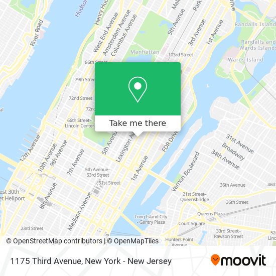 Mapa de 1175 Third Avenue