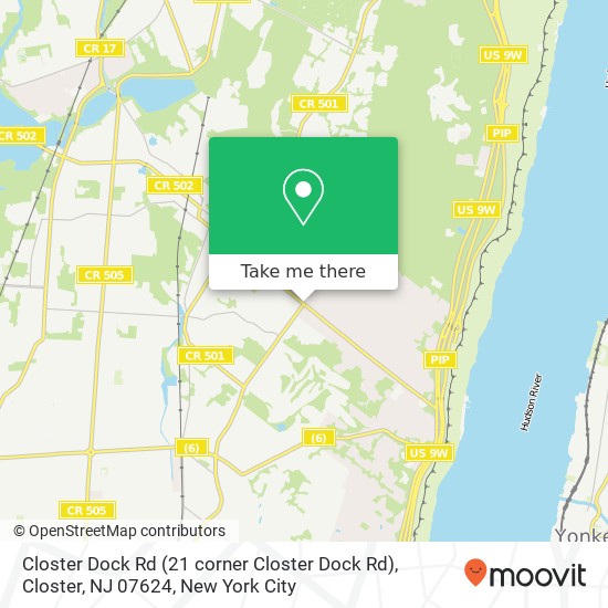 Mapa de Closter Dock Rd (21 corner Closter Dock Rd), Closter, NJ 07624